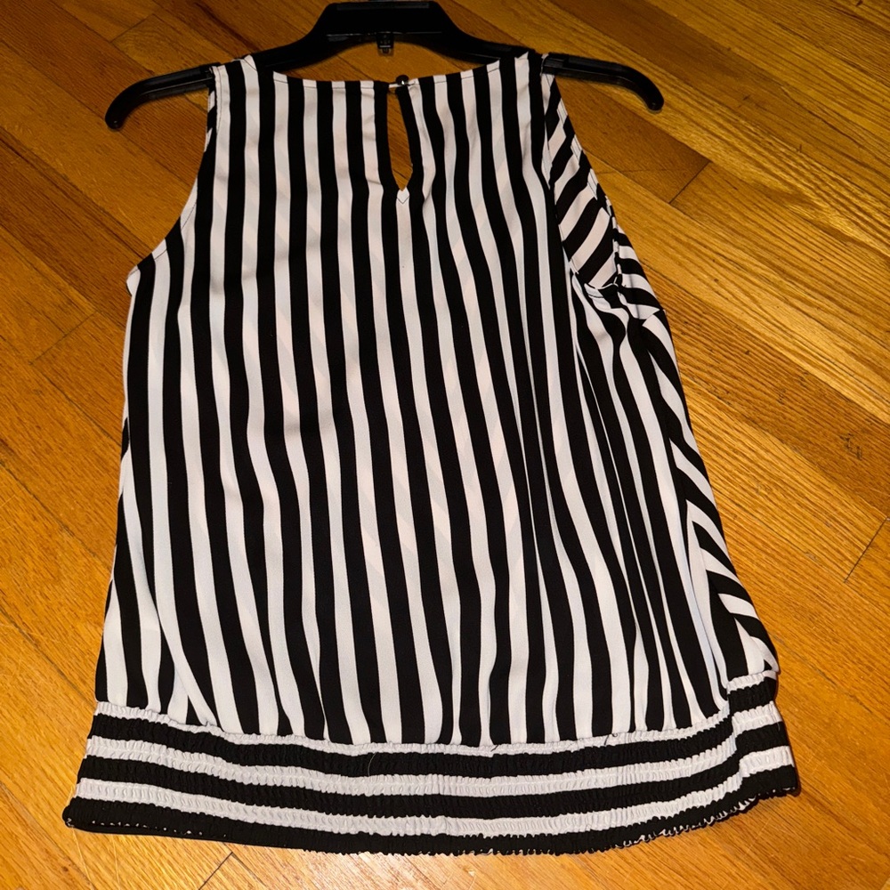 Black and White striped blouse